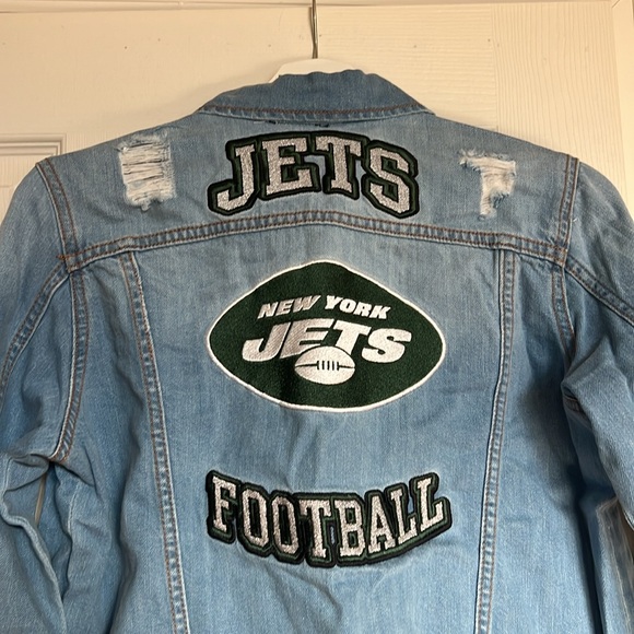 NWT New York Jets Women’s Jean denim jacket size Small - Picture 4 of 6